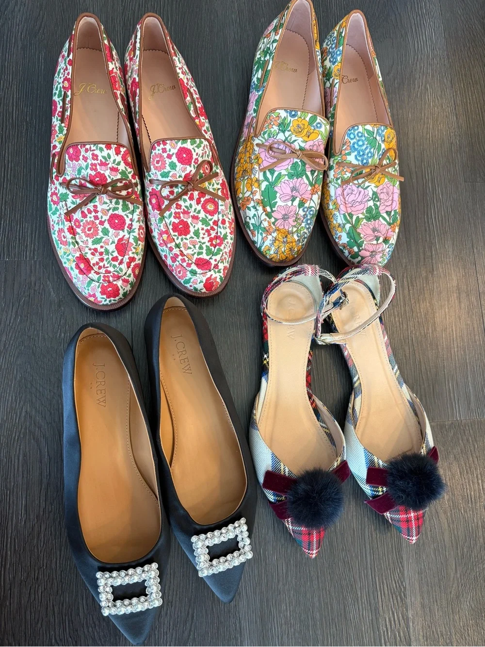 J CREW shoe bundle 7.5 loafers and flats